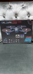 12 X SKY GLOW PRO HD HIGH PERFORMANCE RC - HD PRO FOLDING DRONE - WITH HD PRO CAMERA - GLOW BLADES - 2 CAMERAS ON BOARD - PLEASE NOTE CUSTOMER RETURNS