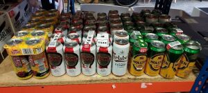 68 PIECE BRAND NEW MIXED BEER LOT CONTAINING DESPERADOS 500ML - SKOL LAGER 440ML - CARLBERG EXPORT 500ML - HOLSTEN PILS 440ML