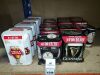 60 X BRAND NEW MIXED BEER LOT CONTAINING 44X GUINNESS 440ML CANS - 16X STELLA ARTOIS 568ML CANS