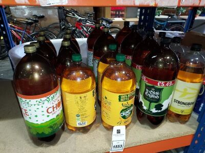 21 X BRAND NEW CIDER LOT CONTAINING - COUNTRY CHOICE CIDER 3L - CRUMPTON OAKS CIDER 2.5L - YE OLD ENGLISH CIDER 3L - STRONGBOW CIDER 2L