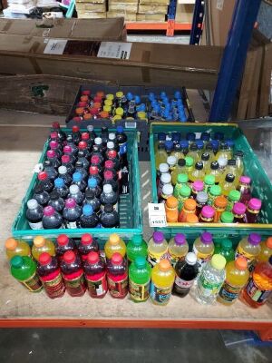 140+BRAND NEW MIX DRINK LOT CONTAINING - PEPSI MAX - LUKOZADES - COKE 500ML - TANGO - FANTA ORANGE AND FRUIT TWIST - CHERRY COKE - ETC ALL 500ML BOTTLES