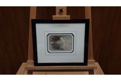 WARICK GOBLE JAPANESE FAIRYTALESTHE GOOD THUNDER SIGNED LIMITED EDITION PHOTO LITHOGRAPH 42 X 42CM RRP £250