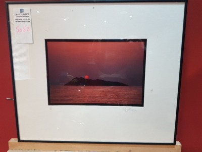 PETER J FELLOWS SIGNED PRINT BLACK FRAME H 43.5CM X W 51 CM INC MOUNT & FRAME EDITION SIZE 1/25
