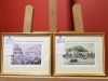 2 X VARIOUS PRINTS PENCIL SIGNED BY TIK LUNG TITLES: VICTORIA HARBOUR, ABERDEEN GOLD COLOURED FRAME H 22CM X W 27.5CM INC MOUNT & FRAME EDITION SIZE 30/101 & 309/2000