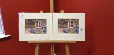 2 X SIGNED IDENTICAL PRINTS SIGNED BY ANDREA BATES TITLE: THE FRENCH WINDOW EDITION 74/600 & 438/600