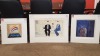 3 PRINT PAINTIINGS 2 PIECES ABSTRACT ART ONE PAITING 1ST PAINTING DOG AND YO-YO 84CM X 61CM 4O/225 SIGNED BY ANNORA SPENCE RRP £195 2ND PAINTING ENDLESS CITY ABSTRACT ART 19/125 58CM X 60CM RRP £140 3RD PAINTING ABSTRACT ART IN GOLD RED BLUE ORANGE AND