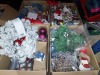 200+ PIECE CHRISTMAS LOT CONTAINING LUMI XMAS WREATH 50CM , LED XMES CROWN, SHATTERPROOF BAUBLES , VARIOUS STYLES AND SIZES OF CHRISMAS CARDS , CHRISTMAS GREY STAG TABLE MATS ETC IN 4 LARGE BOXES