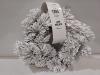 40 PIECE BRAND NEW LUMI WREATH'S 50CM IN GREEN WITH SNOW EFFECT DESIGN IN 10 BOXES