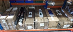 11 PIECE MIXED CHRISTMAS LOT CONTAINING PRE-LIT CHRISTMAS DOOR SET , ROCKY MOUNTAIN PINE TREE , PRE-LIT OREGON PINE TREE , 3M LED BLOSSOM TREE , 1.2M TWINKLING STARBURST TREE , ETC ON A FULL BAY (NOTE CUSTOMER RETURNS)
