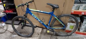 1X CARRERA VALOUR , ALUMINIUM MAIN FRAME MOUNTAIN BIKE, 24 GEARS, FRONT FORK SUSPENSION, SHIMANO BREAKS, 50CM