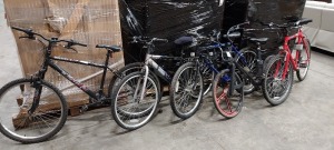 5X MIXED BIKE LOT, CONTAINING, 1X APOLLO SLANT, 1X APOLLO MIDNIGHT, 1X UNIVERSE FUSION, 1X RALEIGH FIREFLY, 1X MO BIKE