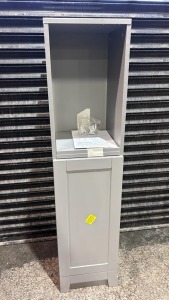 6X BRAND NEW BATH STORE DERWENT TALL UNIT IN DOVE GREY 144X35X35CM - 556691