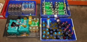 100+ PIECE MIXED BRAND NEW DRINKS LOT CONTAINING - RIBENA 500ML - LUCOZADE SPORT 500ML - OASISI 500ML ETC