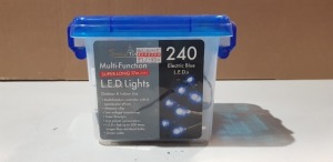 20 X BRAND NEW SNOWTIME MULTI FUNCTION SUPER LONG ( 24 M) 240 ELECTRIC BLUE LED LIGHTS