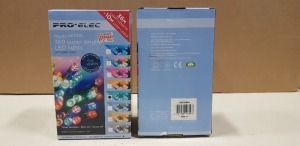 16 X BRAND NEW PRO - ELEC MULTI-ACTION 360 SUPER BRIGHT LED LIGHTS - GREEN CABLE - TIMER FUNCTION - IN LIGHT BLUE COLOUR ( RRP £ 12.50 PP - TOTAL RRP £ 200.00 )