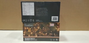 11 X BRAND NEW FESTIVE 300 FIREFLY TWISTER LIGHTS - 7.7 M LIT LENGTH - GREEN CABLE - RRP £ 24.95 PP - TOTAL RRP £ 274.45 )