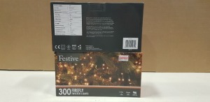 11 X BRAND NEW FESTIVE 300 FIREFLY TWISTER LIGHTS - 7.7 M LIT LENGTH - GREEN CABLE - RRP £ 24.95 PP - TOTAL RRP £ 274.45 )