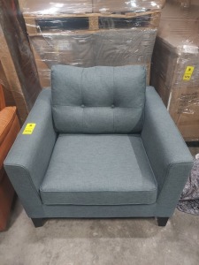 1 X GREY 1 SEATER SOFA CHAIR - PLEASE NOTE CUSTOMER RETURNS