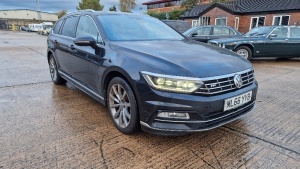 BLACK VOLKSWAGEN PASSAT R LINE TDI BMT S-A DIESEL ESTATE 1968CC FIRST REGISTERED 29/09/2016 REG: ML66YYB MILEAGE: 122,150 MILES 1 KEY NO V5, MOT EXPIRED 28/09/2023 SAT NAV, CLIMATE CONTROL, CRUISE CONTROL, AUTOMATIC PANORAMIC GLASS ROOF